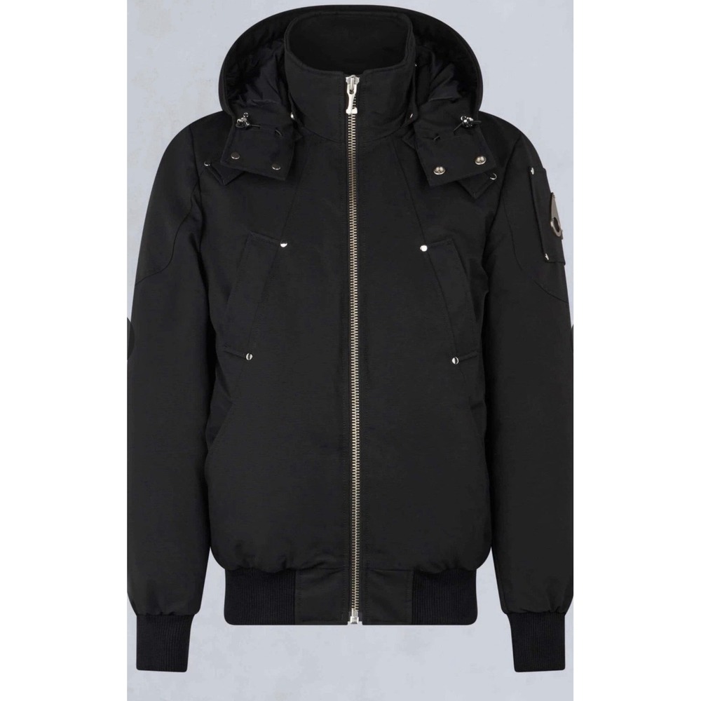 Moose Knuckles original Ballistic Bomber Jacket Black Down Parka Men S. NWT Coat